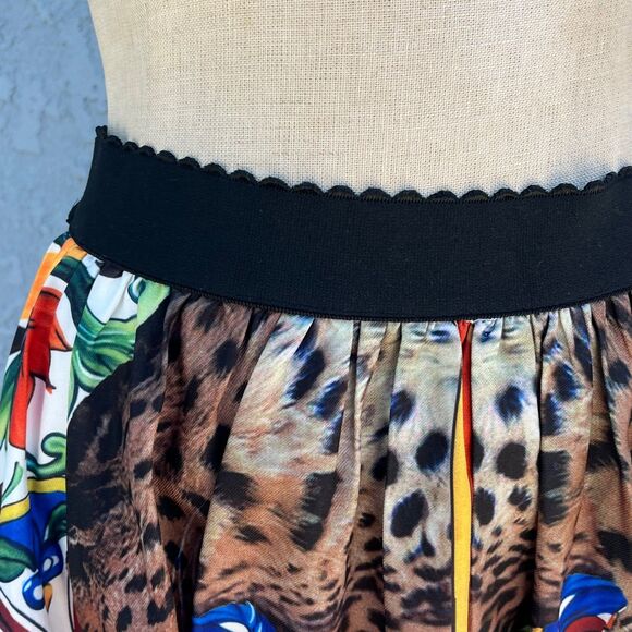 Beulah Style Leopard Floral Skirt Size Small Midi - Picture 5 of 9